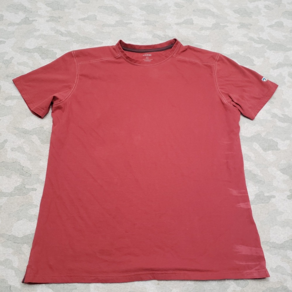 KuhI Shirt Mens XL Red Born In The Wild Short Sleeve Outdoors